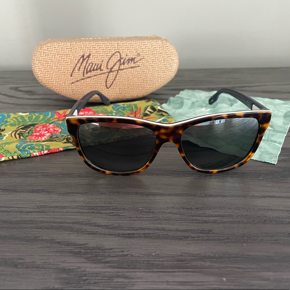 Maui Jim sunglasses tortoise shell with white accent